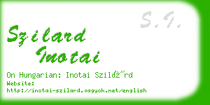 szilard inotai business card